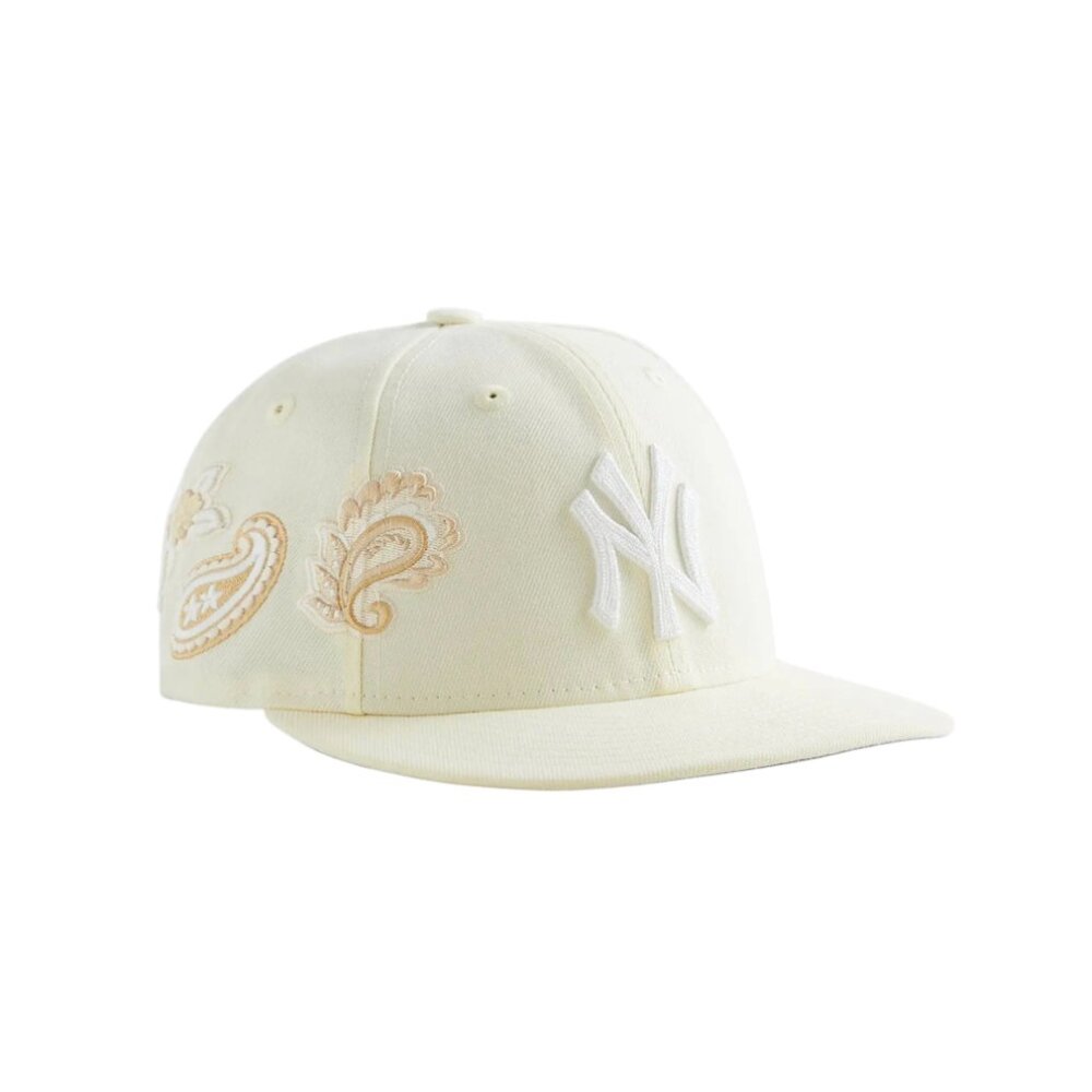 NWT Kith & New Era NY Yankees Hat Paisley 59FIFTY Low Profile 7 1/4 Sandrift NEW